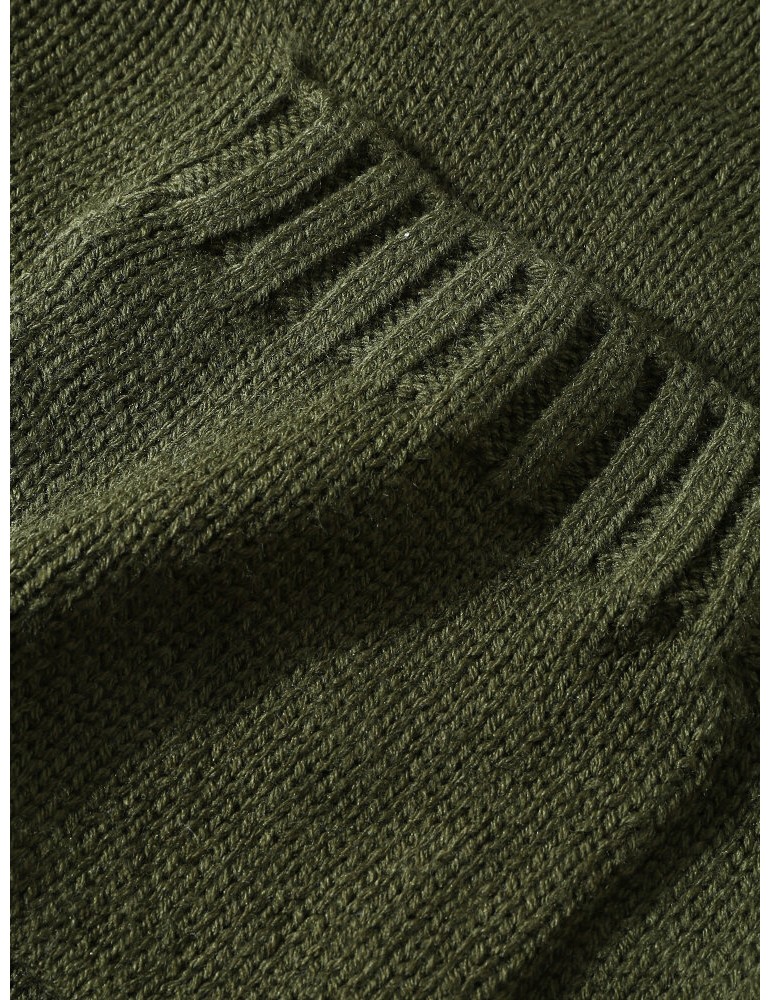 Men Vintage Knit Button V-Neck Double Pockets Casual Cardigans