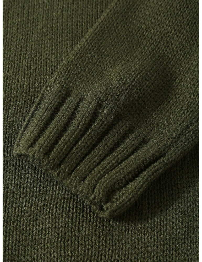 Men Vintage Knit Button V-Neck Double Pockets Casual Cardigans